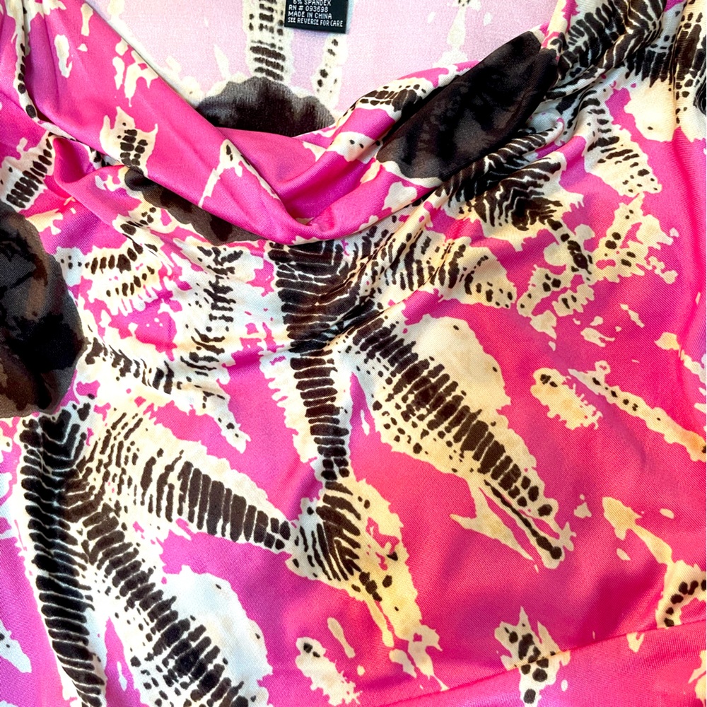 Beautiful fun, colorful silk long sleeved top.